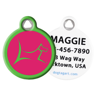 Front and Back of Dog Tag Art Pet ID Tag