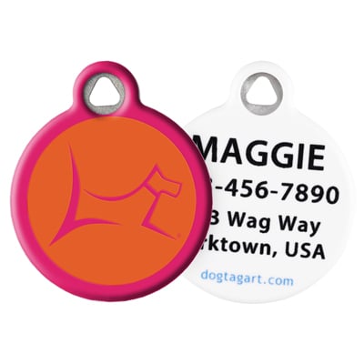 Front and Back of Dog Tag Art Pet ID Tag
