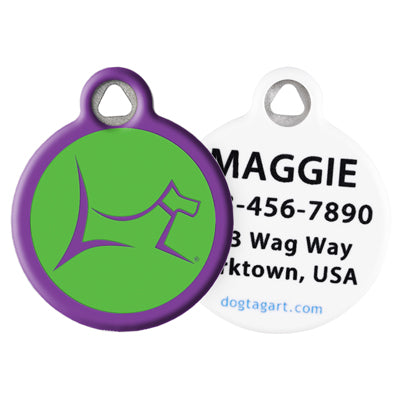 Front and Back of Dog Tag Art Pet ID Tag