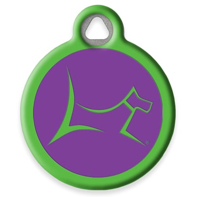 Pet ID Tag from LupinePet by Dog Tag Art - Hampton Purple Design