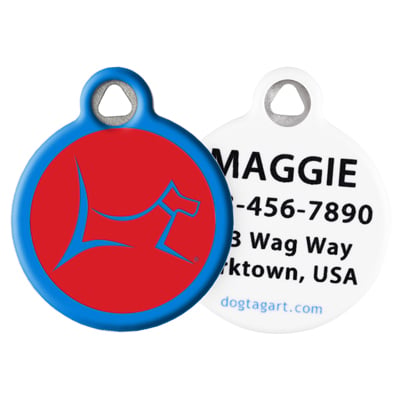 Front and Back of Dog Tag Art Pet ID Tag