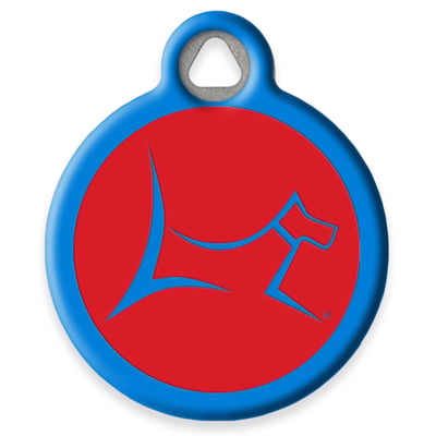 Pet ID Tag from LupinePet by Dog Tag Art - Derby Red Design
