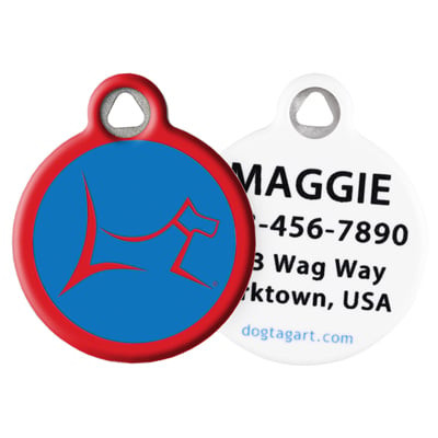 Front and Back of Dog Tag Art Pet ID Tag