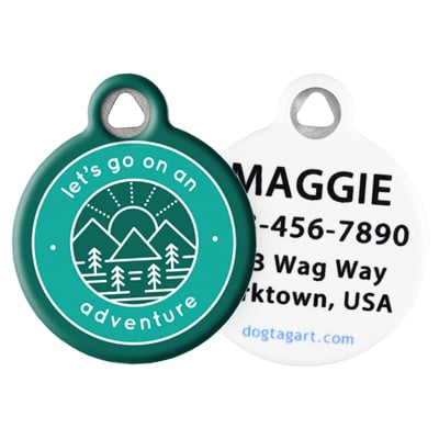 Front and Back of Dog Tag Art Pet ID Tag