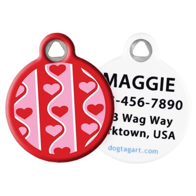 Front and Back of Dog Tag Art Pet ID Tag