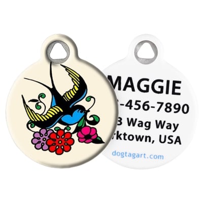 Front and Back of Dog Tag Art Pet ID Tag
