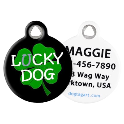 Front and Back of Dog Tag Art Pet ID Tag