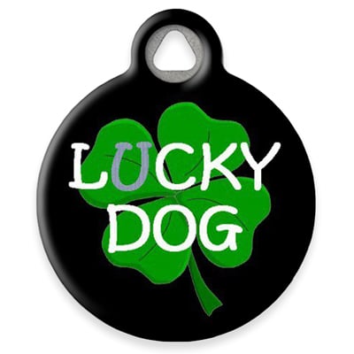 Pet ID Tag from LupinePet by Dog Tag Art - Lucky Dog Design