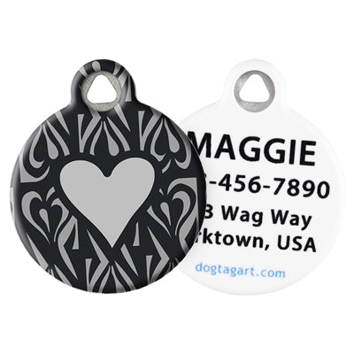 Front and Back of Dog Tag Art Pet ID Tag
