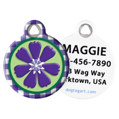 Front and Back of Dog Tag Art Pet ID Tag