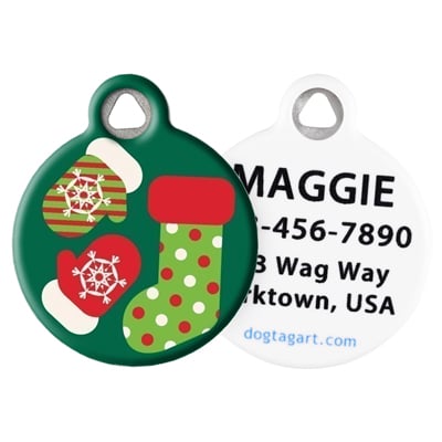 Front and Back of Dog Tag Art Pet ID Tag