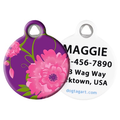 Front and Back of Dog Tag Art Pet ID Tag