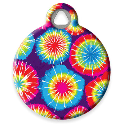 Pet ID Tag from LupinePet by Dog Tag Art - Tie Dye Design