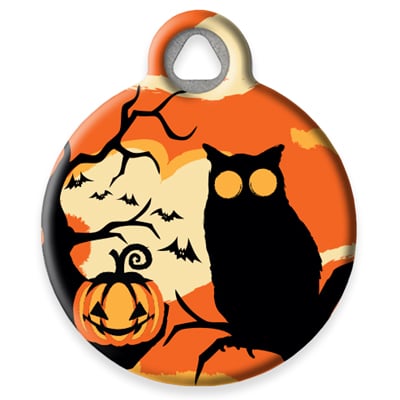 Pet ID Tag from LupinePet by Dog Tag Art - Spooky Design