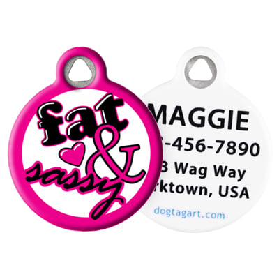 Front and Back of Dog Tag Art Pet ID Tag