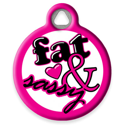 Pet ID Tag from LupinePet by Dog Tag Art - Fat & Sassy Design