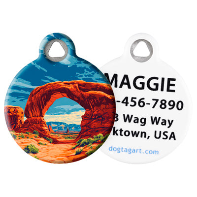 
                    
                      LupinePet Arches Pet ID Tag by Dog Tag Art - front and back
                    
                  