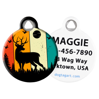 
                    
                      LupinePet Buck Hunter Pet ID Tag by Dog Tag Art - front and back
                    
                  