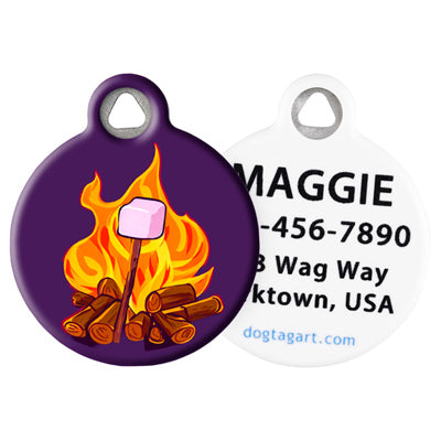 
                    
                      LupinePet Crackling Campfire Pet ID Tag by Dog Tag Art - front and back
                    
                  