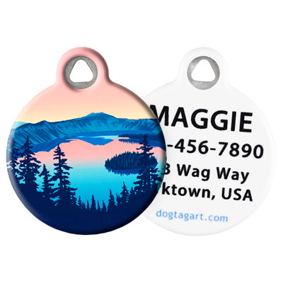 
                    
                      LupinePet Crater Lake Pet ID Tag by Dog Tag Art - front and back
                    
                  