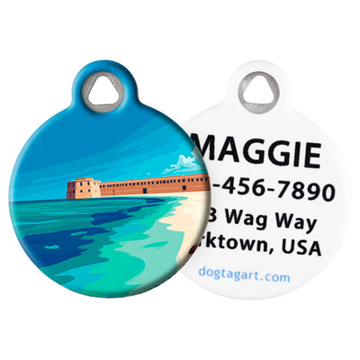 
                    
                      LupinePet Dry Tortugas Pet ID Tag by Dog Tag Art - front and back
                    
                  