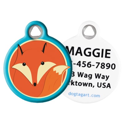 Front and Back of Dog Tag Art Pet ID Tag