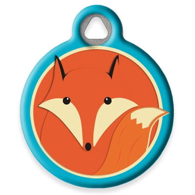 Pet ID Tag from LupinePet by Dog Tag Art - Foxy Paws Design