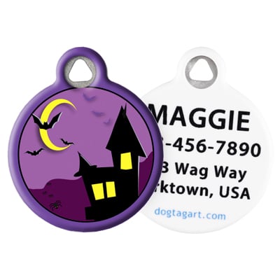 Front and Back of Dog Tag Art Pet ID Tag