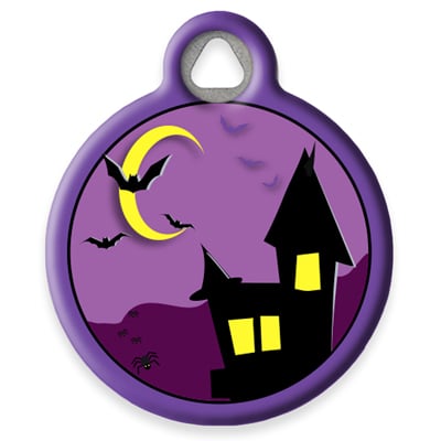 Pet ID Tag from LupinePet by Dog Tag Art - Haunted Design