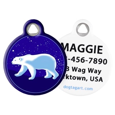 Front and Back of Dog Tag Art Pet ID Tag