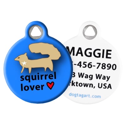 Front and Back of Dog Tag Art Pet ID Tag