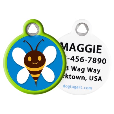 Front and Back of Dog Tag Art Pet ID Tag
