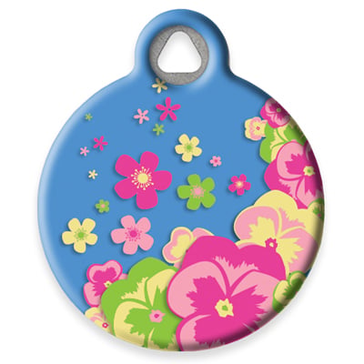 Pet ID Tag from LupinePet by Dog Tag Art - Cottage Garden Design