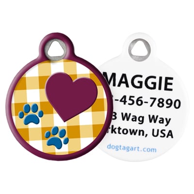 Front and Back of Dog Tag Art Pet ID Tag