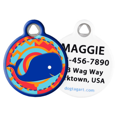 Front and Back of Dog Tag Art Pet ID Tag