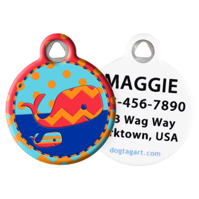 Front and Back of Dog Tag Art Pet ID Tag