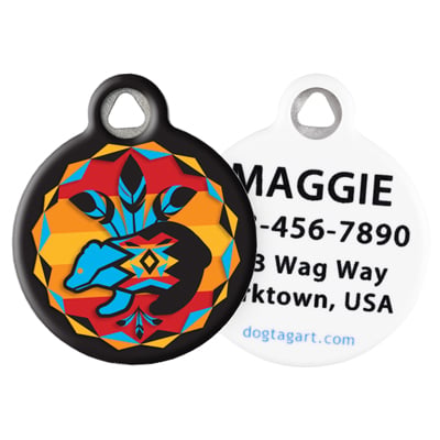 Front and Back of Dog Tag Art Pet ID Tag