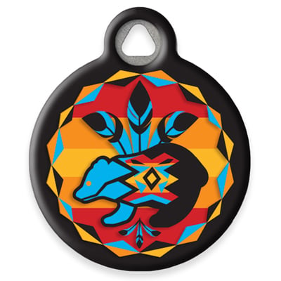 Pet ID Tag from LupinePet by Dog Tag Art - Spirit Bear Design