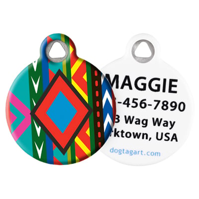 Front and Back of Dog Tag Art Pet ID Tag