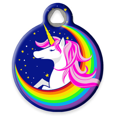 Pet ID Tag from LupinePet by Dog Tag Art - Magic Unicorn Design