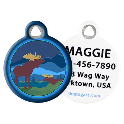 Front and Back of Dog Tag Art Pet ID Tag