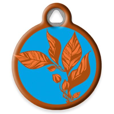 Pet ID Tag from LupinePet by Dog Tag Art - Copper Vine Design