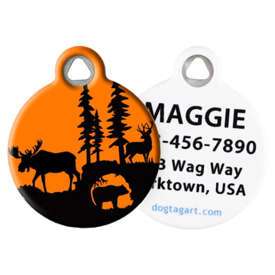 Front and Back of Dog Tag Art Pet ID Tag