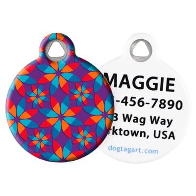Front and Back of Dog Tag Art Pet ID Tag