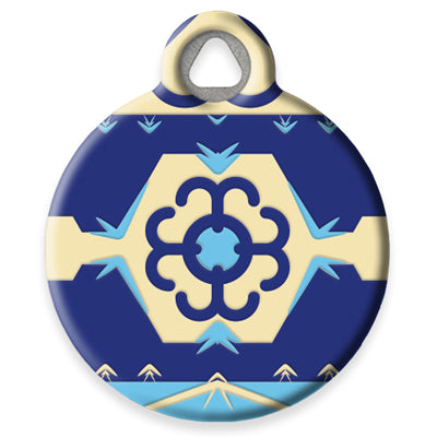 Pet ID Tag from LupinePet by Dog Tag Art - Fair Isle Design
