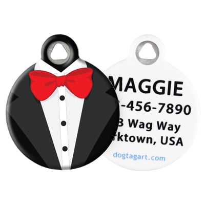 Front and Back of Dog Tag Art Pet ID Tag