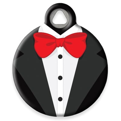 Pet ID Tag from LupinePet by Dog Tag Art - Tuxedo Design