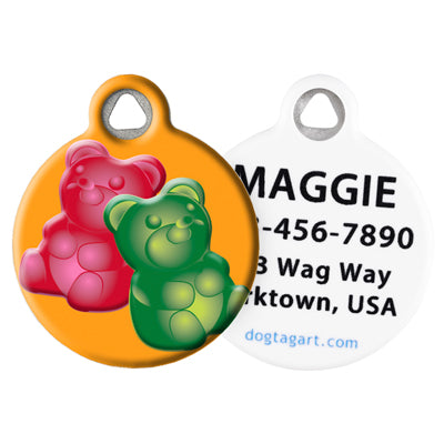 Front and Back of Dog Tag Art Pet ID Tag