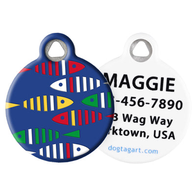 Front and Back of Dog Tag Art Pet ID Tag