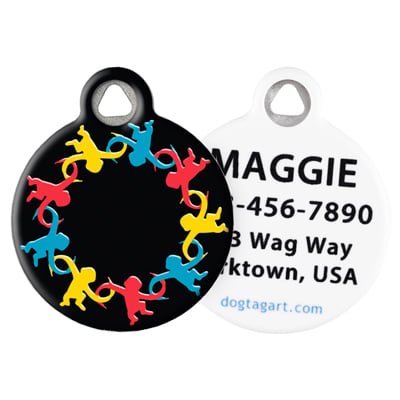 Front and Back of Dog Tag Art Pet ID Tag
